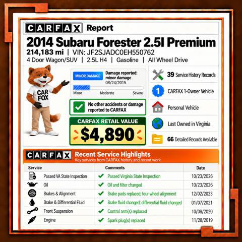 Used 2014 Subaru Forester 2.5i Premium w/ Popular Package #1 AWD/4WD image 2