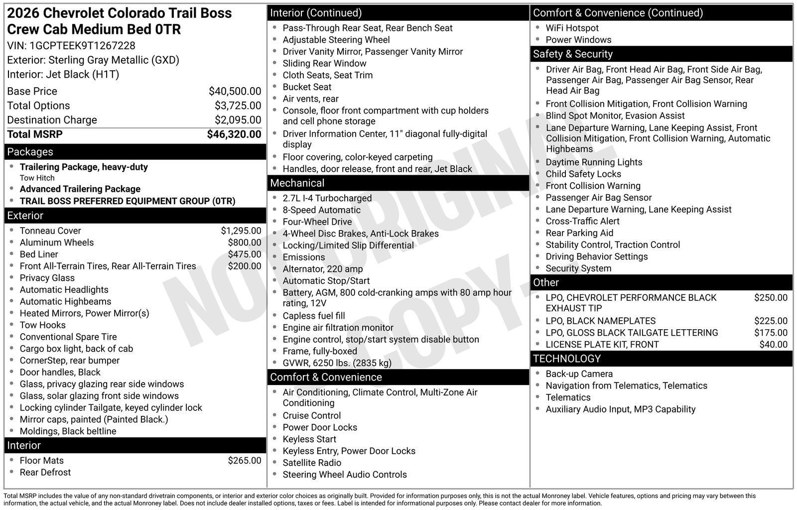 New 2026 Chevrolet Colorado Trail Boss AWD/4WD image 24