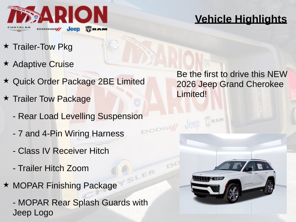 New 2026 Jeep Grand Cherokee Limited w/ Trailer Tow Package AWD/4WD image 5