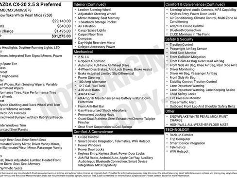 Certified 2025 MAZDA CX-30 AWD 2.5 S w/ Preferred Package image 26