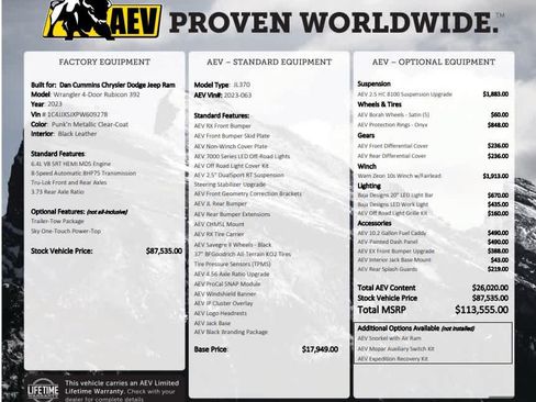 Used 2023 Jeep Wrangler Unlimited Rubicon 392 w/ Trailer Tow Package AWD/4WD image 35