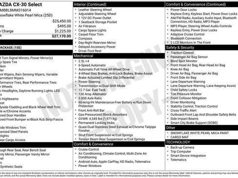 Used 2021 MAZDA CX-30 AWD 2.5 S w/ Select Package image 3