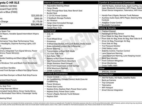 Used 2020 Toyota C-HR XLE image 15