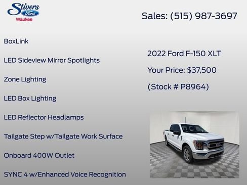 Used 2022 Ford F150 XLT w/ Equipment Group 302A High image 25