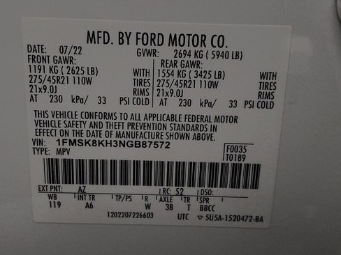 Used 2022 Ford Explorer ST-Line AWD/4WD image 33
