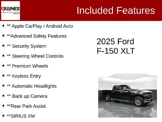 Used 2025 Ford F150 XLT w/ Equipment Group 301A Standard AWD/4WD image 2