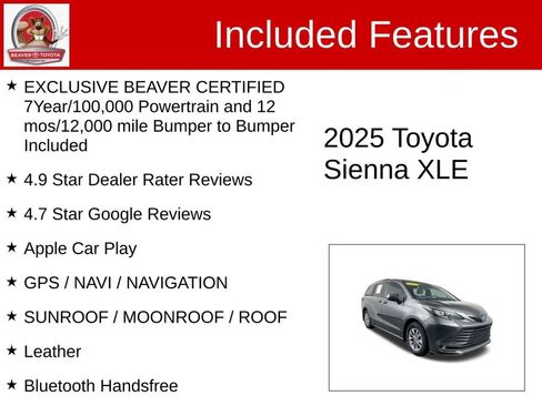 Used 2025 Toyota Sienna XLE FWD image 4