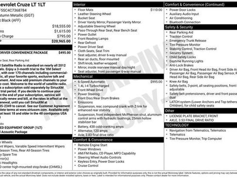 Used 2012 Chevrolet Cruze LT image 36