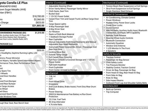 Used 2014 Toyota Corolla LE w/ Driver Convenience Package image 3