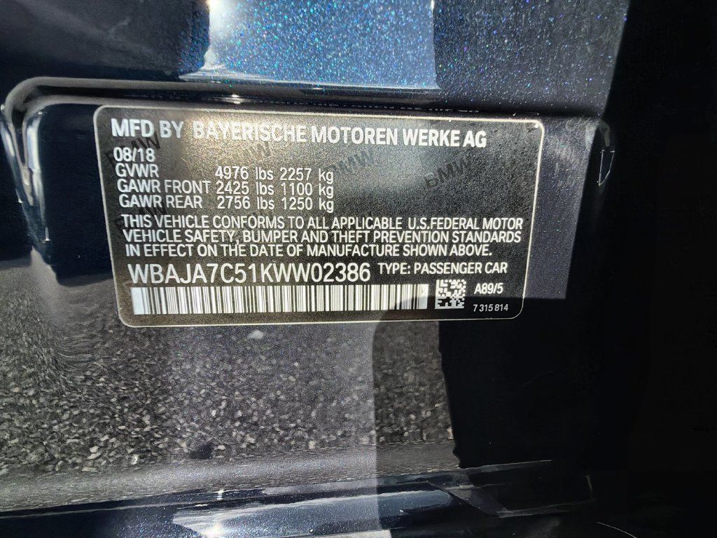Used 2019 BMW 530i xDrive w/ Convenience Package AWD/4WD image 29