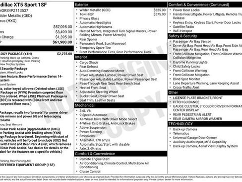 Certified 2023 Cadillac XT5 Sportv w/ Technology Package image 41