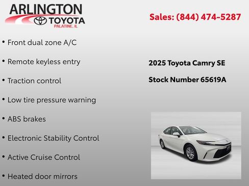 Used 2025 Toyota Camry SE FWD image 4