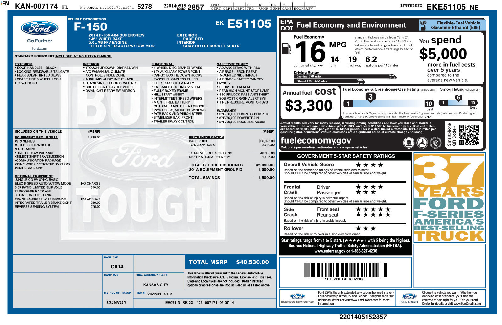 Used 2014 Ford F150 STX w/ Equipment Group 201A Mid AWD/4WD image 6