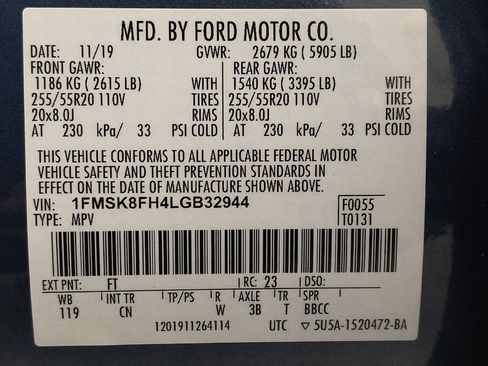Used 2020 Ford Explorer Limited AWD/4WD image 33