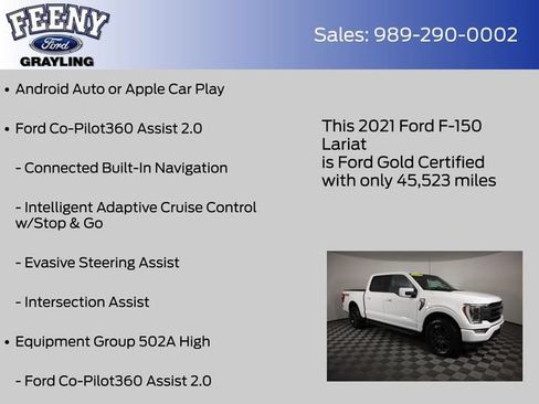 Used 2021 Ford F150 Lariat w/ Equipment Group 502A High AWD/4WD image 9