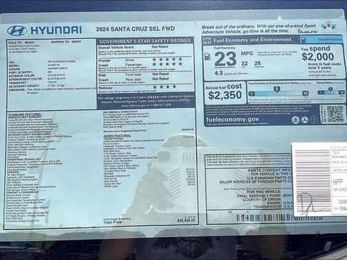 Used 2024 Hyundai Santa Cruz SEL w/ Activity Package image 14