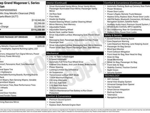 Used 2025 Jeep Grand Wagoneer L Series III w/ Quick Order Packagew 28T image 32