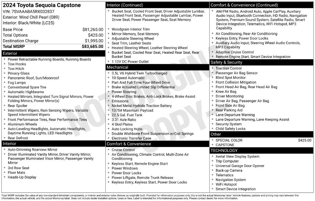 Used 2024 Toyota Sequoia Capstone AWD/4WD image 33