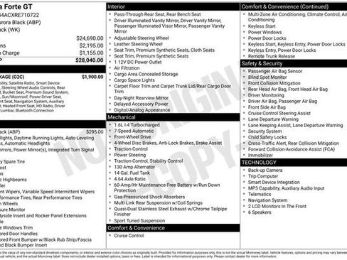 Certified 2024 Kia Forte GT w/ GT2 Package FWD image 24