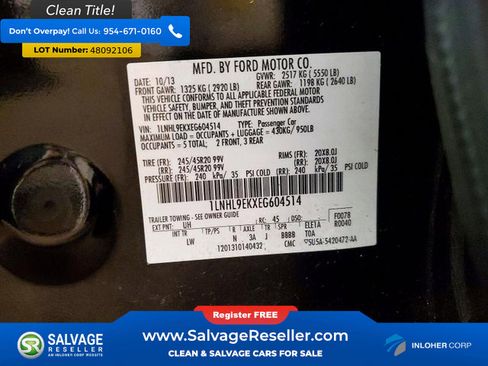 Used 2014 Lincoln MKS AWD w/ Equipment Group 101A image 17