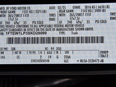 New 2025 Ford F150 XL w/ Equipment Group 103A High image 15