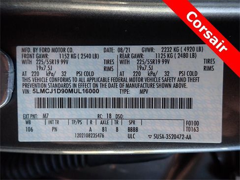 Used 2021 Lincoln Corsair AWD w/ Premium Package image 22