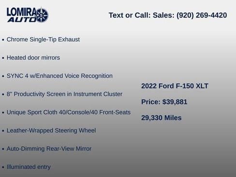 Used 2022 Ford F150 XLT w/ Equipment Group 301A Mid AWD/4WD image 11