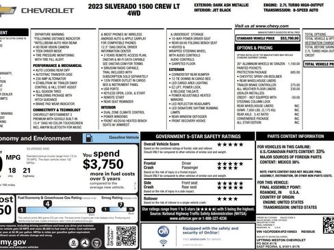 Used 2023 Chevrolet Silverado 1500 LT w/ Protection Package image 36