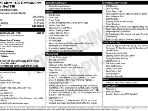 Used 2021 GMC Sierra 1500 Elevation w/ Driver Alert Package I RWD image 7