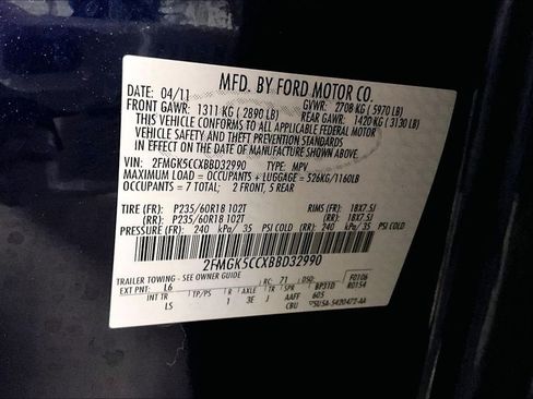 Used 2011 Ford Flex SEL w/ Rapid Spec Order Code FWD image 32