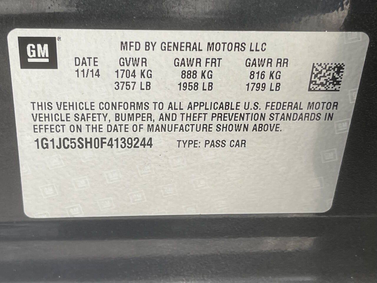 Used 2015 Chevrolet Sonic LT w/ Wheels and Fog Lamp Package FWD image 26