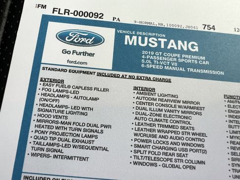 Used 2019 Ford Mustang GT Premium w/ Enhanced Security Package image 38