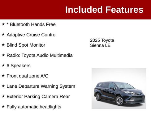 Used 2025 Toyota Sienna LE FWD image 3