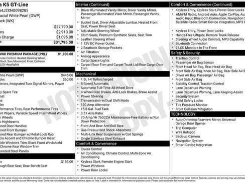 Used 2022 Kia K5 GT-Line w/ GT-Line Awd Premium Package image 32