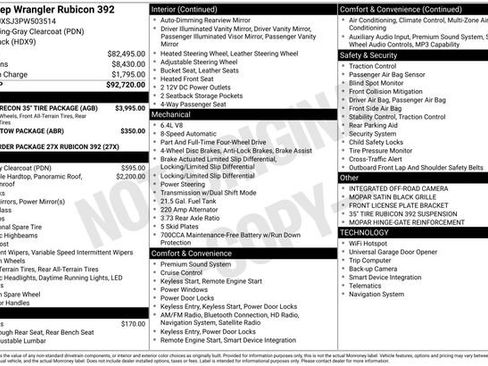 Used 2023 Jeep Wrangler Unlimited Rubicon 392 w/ Xtreme Recon 35" Tire Package image 31