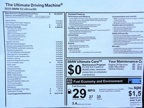 Used 2025 BMW X3 xDrive30i w/ Premium Package image 20