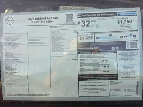 New 2025 Nissan Altima 2.5 SV w/ SV Special Edition Package image 30