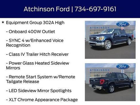 Certified 2023 Ford F150 XLT w/ Equipment Group 302A High image 12