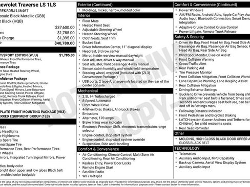 Used 2024 Chevrolet Traverse LS w/ Midnight/Sport Edition FWD image 17