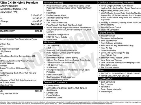 Certified 2025 MAZDA CX-50 AWD 2.5 Hybrid w/ Weather Package image 37