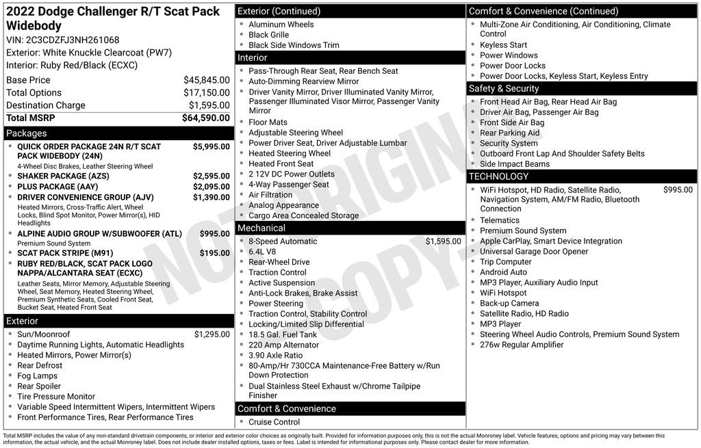 Certified 2022 Dodge Challenger R/T Scat Pack RWD image 37