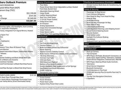 Used 2024 Subaru Outback Premium AWD/4WD image 33