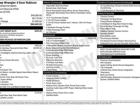 New 2026 Jeep Wrangler Unlimited Rubicon w/ Technology Group AWD/4WD image 7