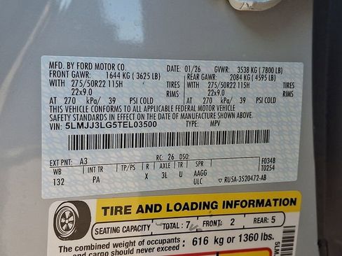 New 2026 Lincoln Navigator L Reserve w/ Jet Appearance Package image 9