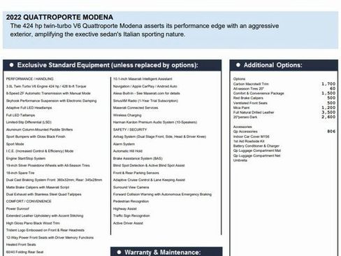 Certified 2022 Maserati Quattroporte Modena image 2