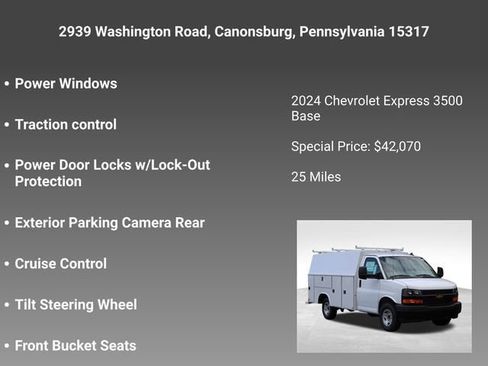 New 2024 Chevrolet Express 3500 w/ Power Convenience Package image 18