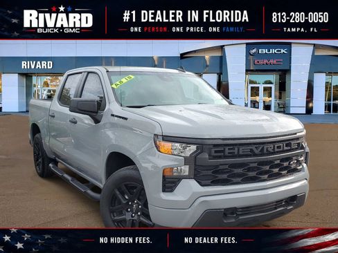 Used 2024 Chevrolet Silverado 1500 Custom w/ Turbomax Blackout Package AWD/4WD image 1