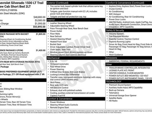 Used 2020 Chevrolet Silverado 1500 LT Trail Boss image 46