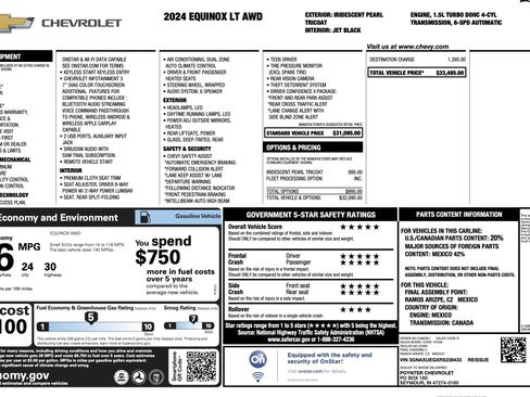 Used 2024 Chevrolet Equinox LT AWD/4WD image 3