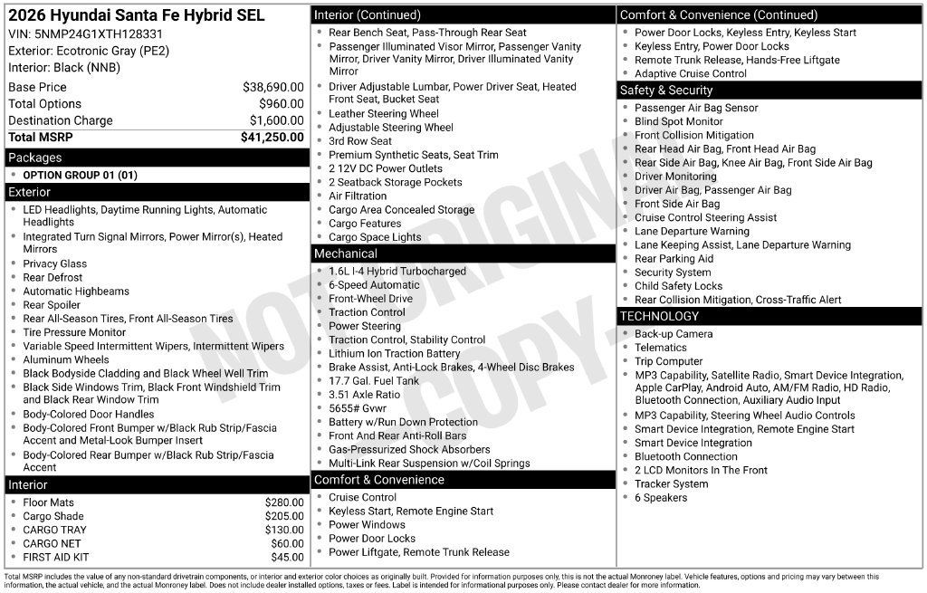 Used 2026 Hyundai Santa Fe SEL FWD image 5
